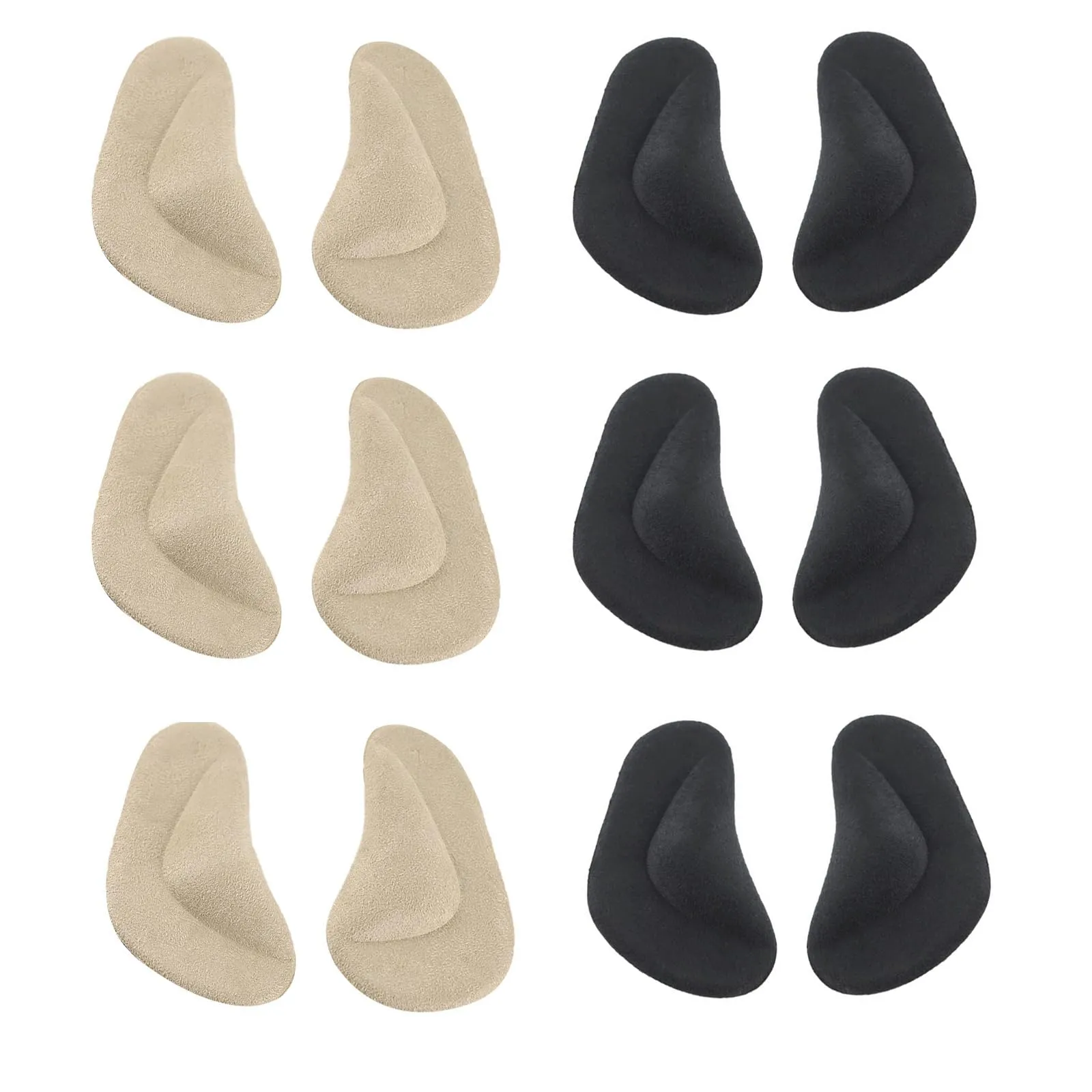 6 pairs of arch pads, gel arch support insoles, flat foot insoles, high arch orthopedic insoles, silicone foot insoles insoles for foot pressure and foot pain relief