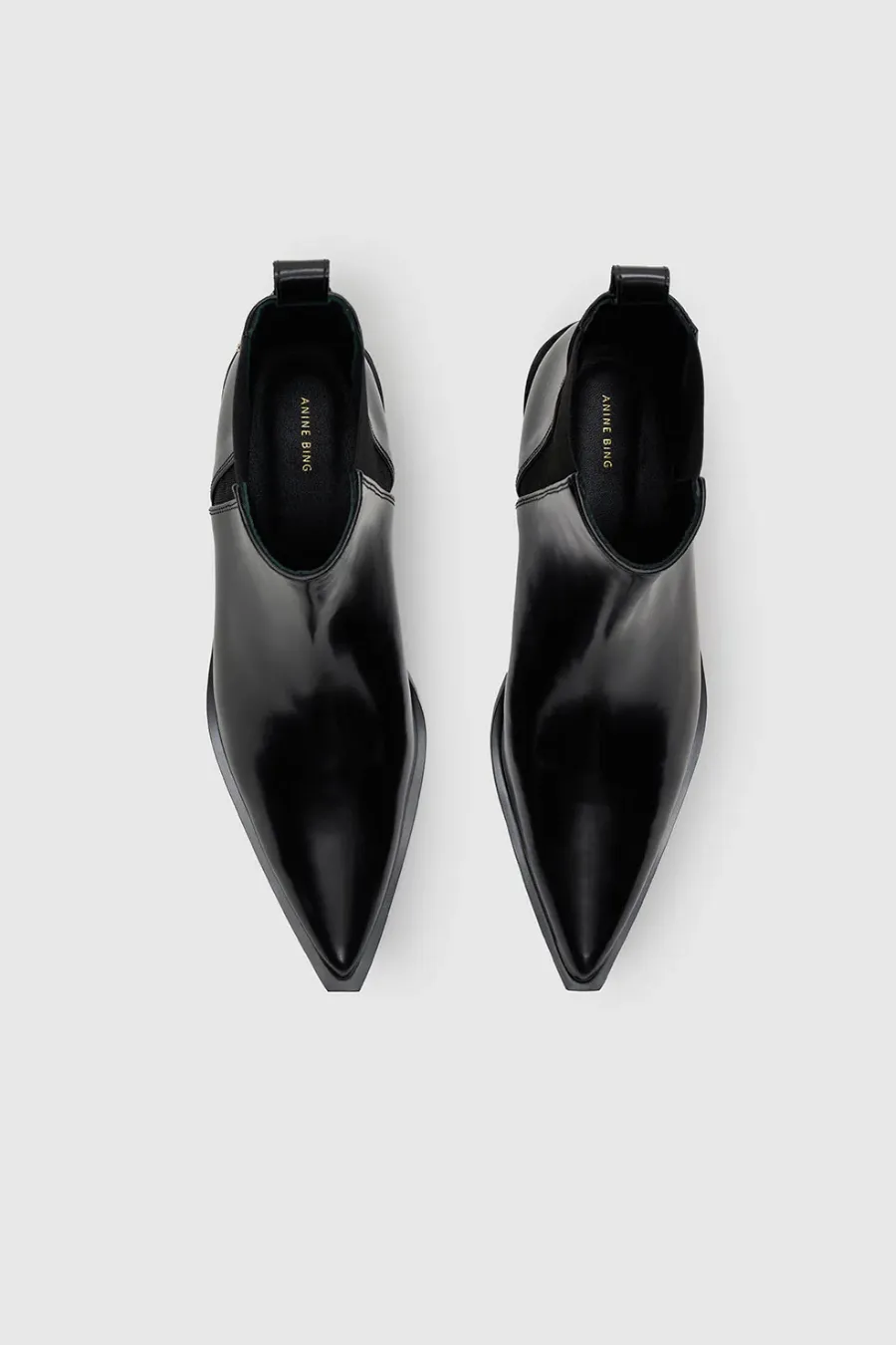 Bekah Flat Boots High Shine Black
