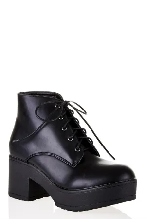 Cleated Lace-Up Ankle Boot