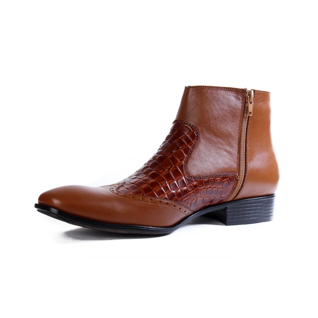 Formal winter shoes /  100% genuine leather -Honey -6499