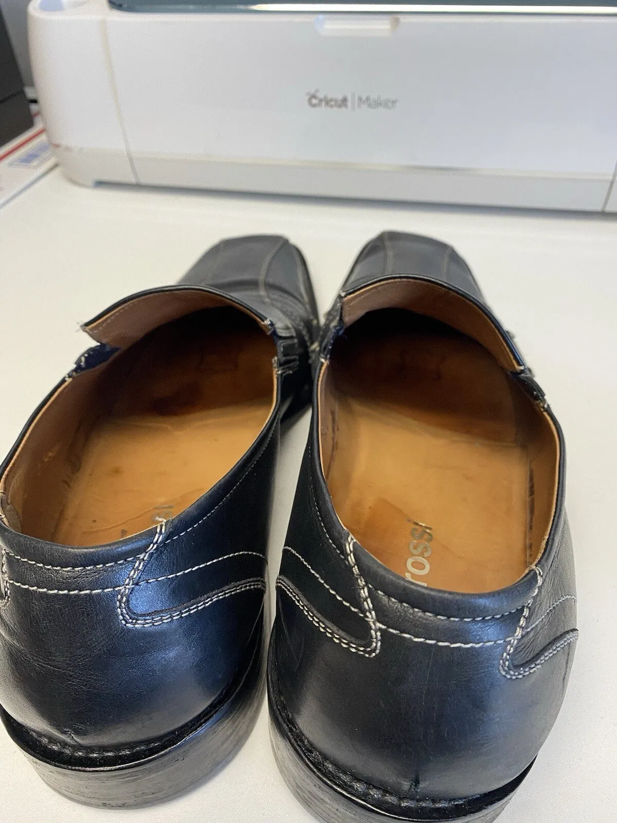Gino Rossi Black Men Size 44 EUR 11M US Loafer Leather Dress Shoes
