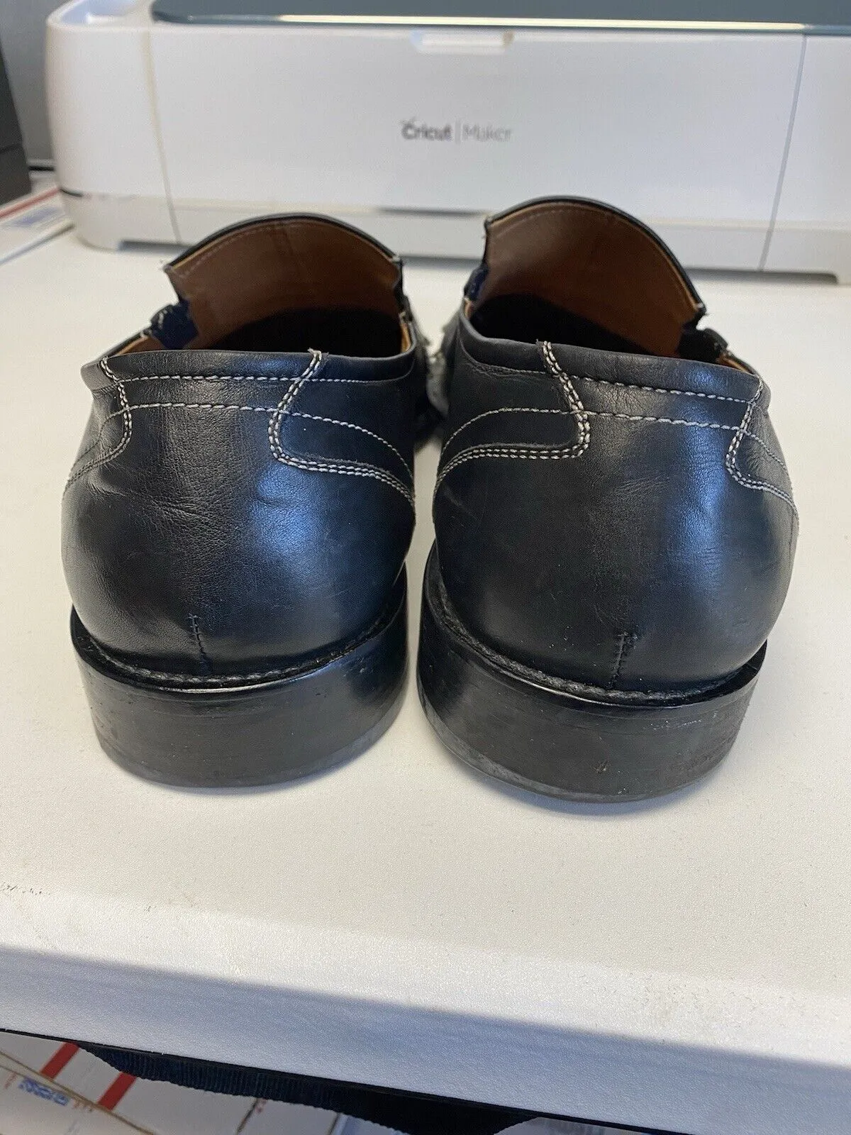Gino Rossi Black Men Size 44 EUR 11M US Loafer Leather Dress Shoes