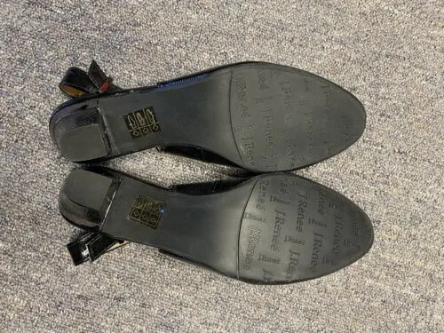 J.Renee Womens Malree Black Patent Dress Heels Shoes 8 Medium
