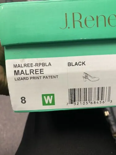 J.Renee Womens Malree Black Patent Dress Heels Shoes 8 Medium