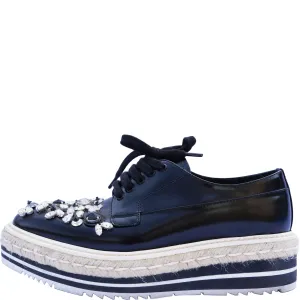 PRADA SWAROVSKI CRYSTAL EMBELLISHED OXFORDS