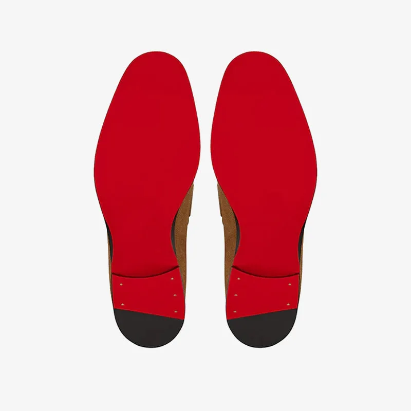 Square Toe Slip-On Buckle Loafers
