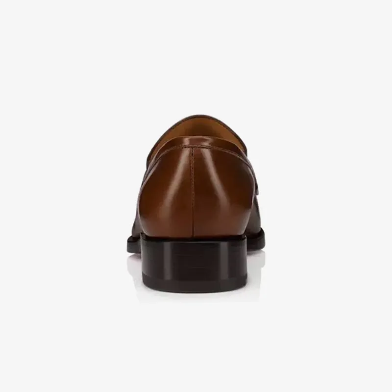 Square Toe Slip-On Buckle Loafers