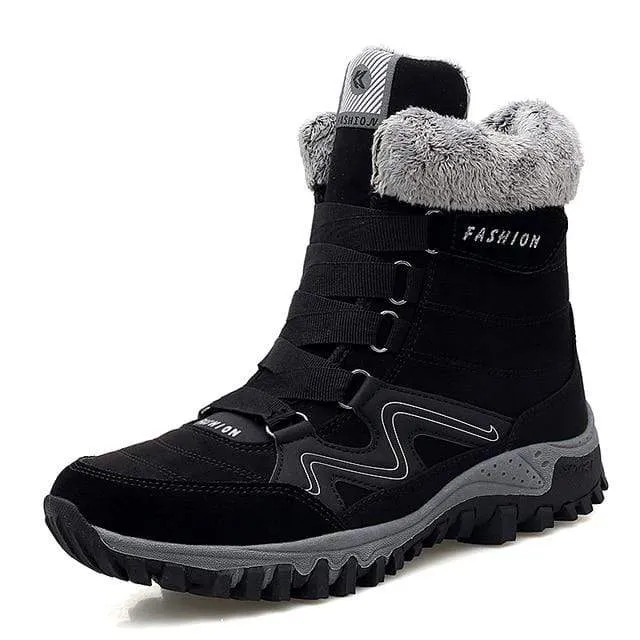 Suede Leather Outdoor Snow Boots