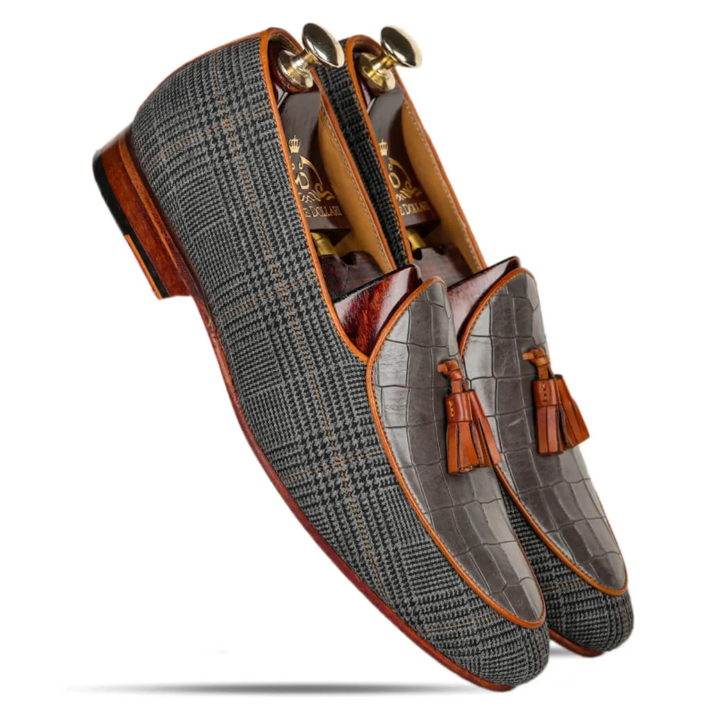 Wedlock Grey Designer Loafers